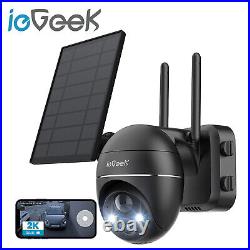 IeGeek 2K Home Security Camera Wireless Solar Battery Outdoor CCTV Wifi 360° PTZ