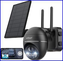 IeGeek 2K Home Security Camera Wireless Solar Battery Outdoor CCTV Wifi 360° PTZ