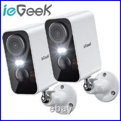 IeGeek 2K Outdoor Wireless Security Camera WiFi Home Battery CCTV System, Alexa