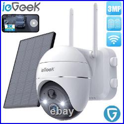 IeGeek CCTV Camera Solar Powered Wireless Outdoor WIFI Smart Home Security 3MP