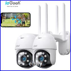 IeGeek Outdoor 360° PTZ Auto Tracking Security Camera Home WiFi CCTV System UK