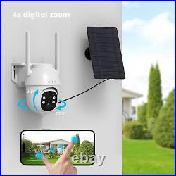 IeGeek Outdoor 4G LTE Solar Security Camera 2K 360° Home Battery CCTV System