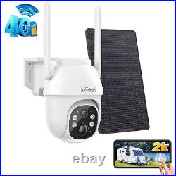 IeGeek Outdoor 4G Lte Solar Security Camera Wireless Home Battery CCTV IR Cam UK