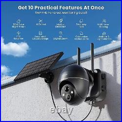 IeGeek Outdoor 5MP 360° WiFi Security Camera Home Battery PTZ CCTV IR System UK