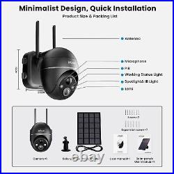 IeGeek Outdoor 5MP PTZ Security Camera Wireless WiFi Home Battery CCTV System UK