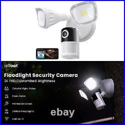 IeGeek Outdoor Security Floodlight Camera 2K Color Night Vision Home WiFi CCTV