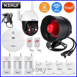 KERUI Wifi Tuya Wireless Alarm System Smart Home Security 110dB Live Siren Horn