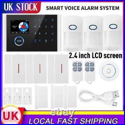 LED Wireless GSM SMS WiFi Smart Home House Office Security Burglar Alarm Kit