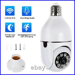 Lot E27 Light Bulb Security Camera Wi-Fi IR Night Smart Home Wireless Waterproof