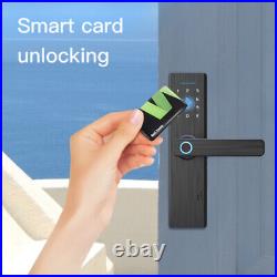 Multiple Smart Door Fingerprint Lock Home Security Lock APP+Card+Password+Key