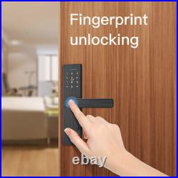 Multiple Smart Door Fingerprint Lock Home Security Lock APP+Card+Password+Key