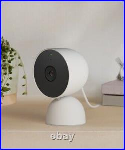 New Google Nest Cam Indoor, Wired, Smart Home Security Camera Snow CCTV