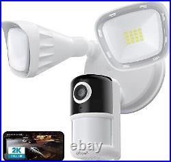 Outdoor 2K Security Floodlight Camera Wireless WiFi Wired Home CCTV System Alarm