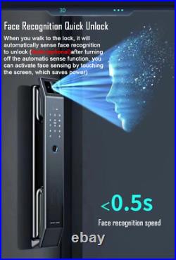 Smart Door Lock 3D Face Recognition Camera FingerPrint Password Security Lock