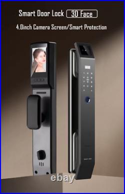 Smart Door Lock 3D Face Recognition Camera FingerPrint Password Security Lock