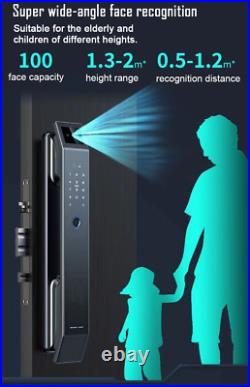 Smart Door Lock 3D Face Recognition Camera FingerPrint Password Security Lock