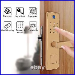 Smart Door Lock Fingerprint Password IC Card Lock Anti-Theft Home Security