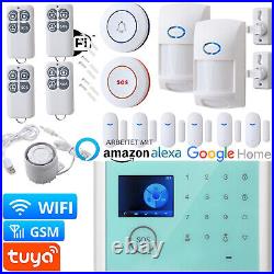 Smart Wireless WiFi GSM Home Office Security Burglar Alarm System Alexa Google