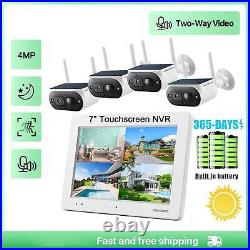 Solar Battery CCTV Camera Wireless Home Security System Outdoor 2 Way Talk NVR