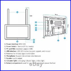 Solar Battery CCTV Camera Wireless Home Security System Outdoor 2 Way Talk NVR