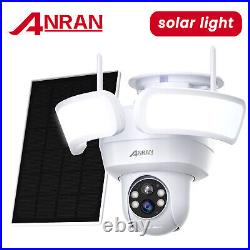 Solar IP Camera Wireless WIFI Home Security Outdoor CCTV HD PTZ Smart Light 2K