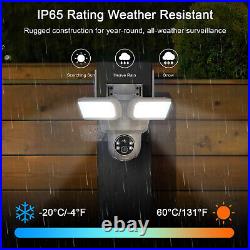 Solar IP Camera Wireless WIFI Home Security Outdoor CCTV HD PTZ Smart Light 2K