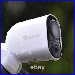 Toucan Wireless Security Camera 2 Pack HD 1080p CCTV WiFi Smart White Outdoor