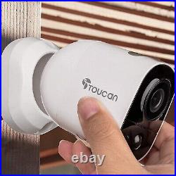 Toucan Wireless Security Camera 2 Pack HD 1080p CCTV WiFi Smart White Outdoor