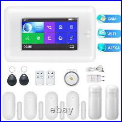 Touch Screen GSM&WIFI 433Mhz Smart Home Security SOS Alarm System with Alexa