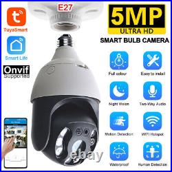 Tuya WIFI E27 Bulb Camera HD 1080P Wireless CCTV PTZ Smart Home Security IR Cam