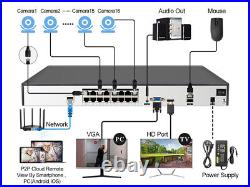 Wireless CCTV System Outdoor 8MP Wifi Home Audio Security Camera PTZ 8CH NVR