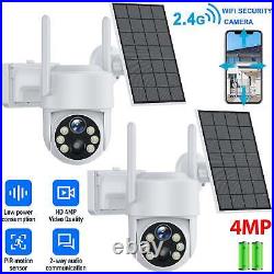 Wireless Security Camera 2K WiFi IP Solar Powered Energy CCTV Home Outdoor APP