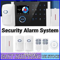 Wireless Security Full Touch Screen GSM WiFi Smart Home Burglar Alarm System