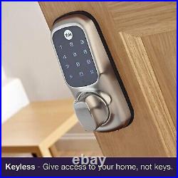 Yale Keyless Connected Touch Screen Smart Door Lock Chrome Pin Code RFID