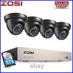 ZOSI 1080P CCTV Security Camera System Home Surveillance 8CH DVR 1TB Hard Drive