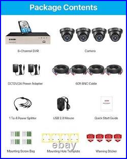 ZOSI 1080P CCTV Security Camera System Home Surveillance 8CH DVR 1TB Hard Drive