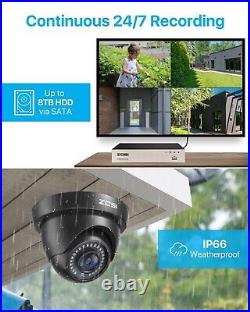 ZOSI 1080P Home Surveillance System Kit 3000TVL CCTV Security Camera 8CH DVR 1TB