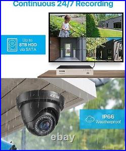 ZOSI 1080p CCTV Camera System 8 16CH H265 DVR Night Vision Home Security Outdoor