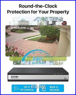 ZOSI 1080p CCTV Camera System 8 16CH H265 DVR Night Vision Home Security Outdoor