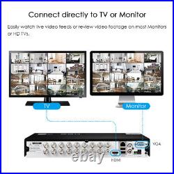 ZOSI 16CH DVR +2TB 1080P CCTV Home Surveillance Security Camera System IR Night