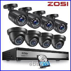 ZOSI 16CH DVR 2TB 1080P HD CCTV Home Security Camera System Kit IR Night Outdoor