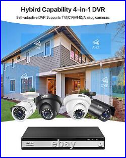 ZOSI 16CH DVR 2TB 1080P HD CCTV Home Security Camera System Kit IR Night Outdoor