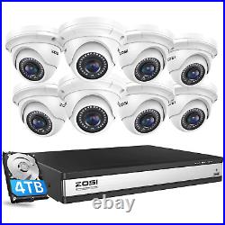 ZOSI 16 Channel Outdoor CCTV Home Security Camera System 4K POE NVR With 4TB HDD