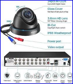 ZOSI 2MP 1080P CCTV Camera 16CH DVR 2TB Home Security System IR Night Vision