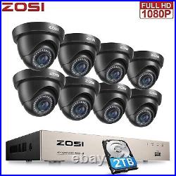 ZOSI 2MP Surveillance Camera Full HD 1080P 8CH DVR CCTV Home Security System 2TB