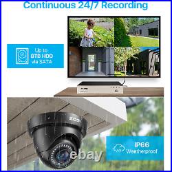 ZOSI 2MP Surveillance Camera Full HD 1080P 8CH DVR CCTV Home Security System 2TB