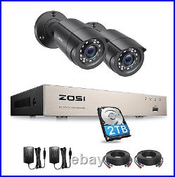 ZOSI 2TB FULL HD 1080P 8CH DVR 1920TVL CCTV Home Security Camera System Outdoor