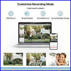 ZOSI 2TB FULL HD 1080P 8CH DVR 1920TVL CCTV Home Security Camera System Outdoor