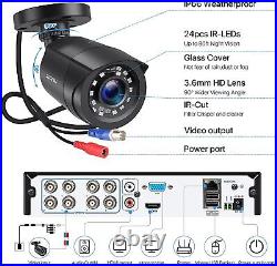 ZOSI 2TB HD 1080P 8CH DVR 1920TVL Outdoor CCTV Home Security Camera System