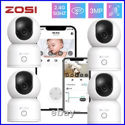 ZOSI 3MP CCTV PTZ WiFi Camera Home Security 2-Way Talk Auto-Tracking Camera Kit